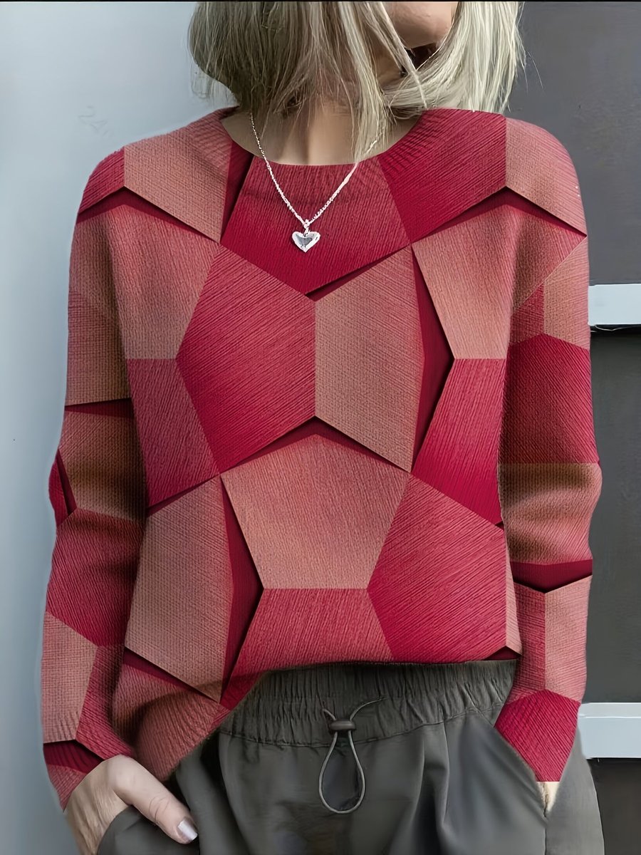 Women's Geometric Print Jumper