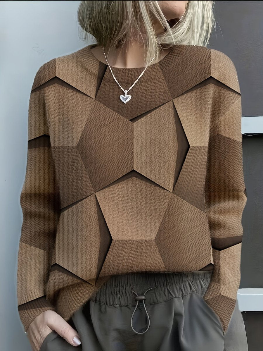 Women's Geometric Print Jumper