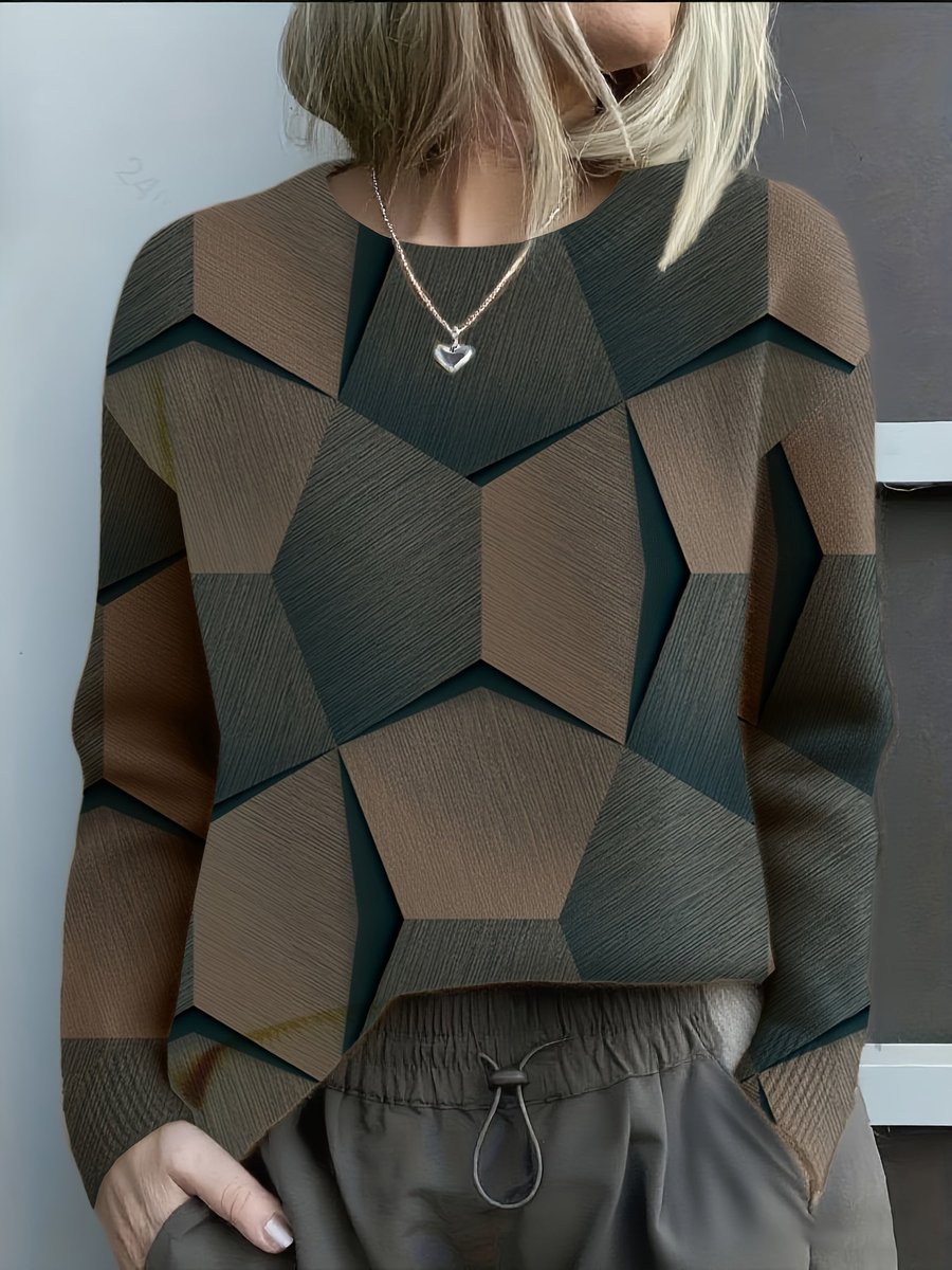 Women's Geometric Print Jumper
