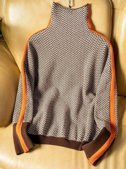 Women's Contrast-Trim Knit Sweater