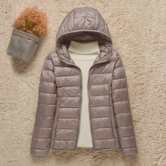 Women's Packable Hooded Quilted Jacket