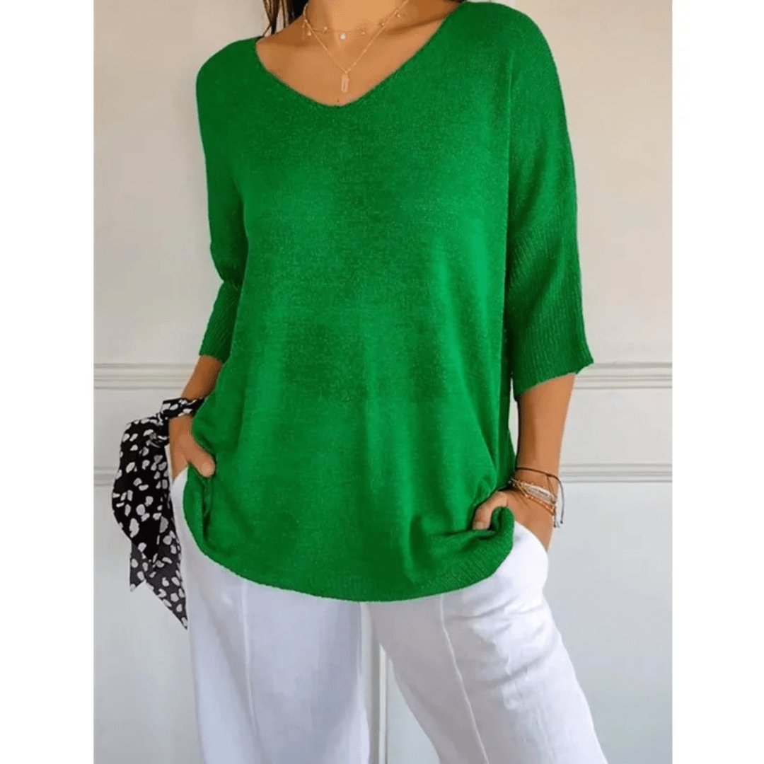 Women’s Linen V Neck Blouse