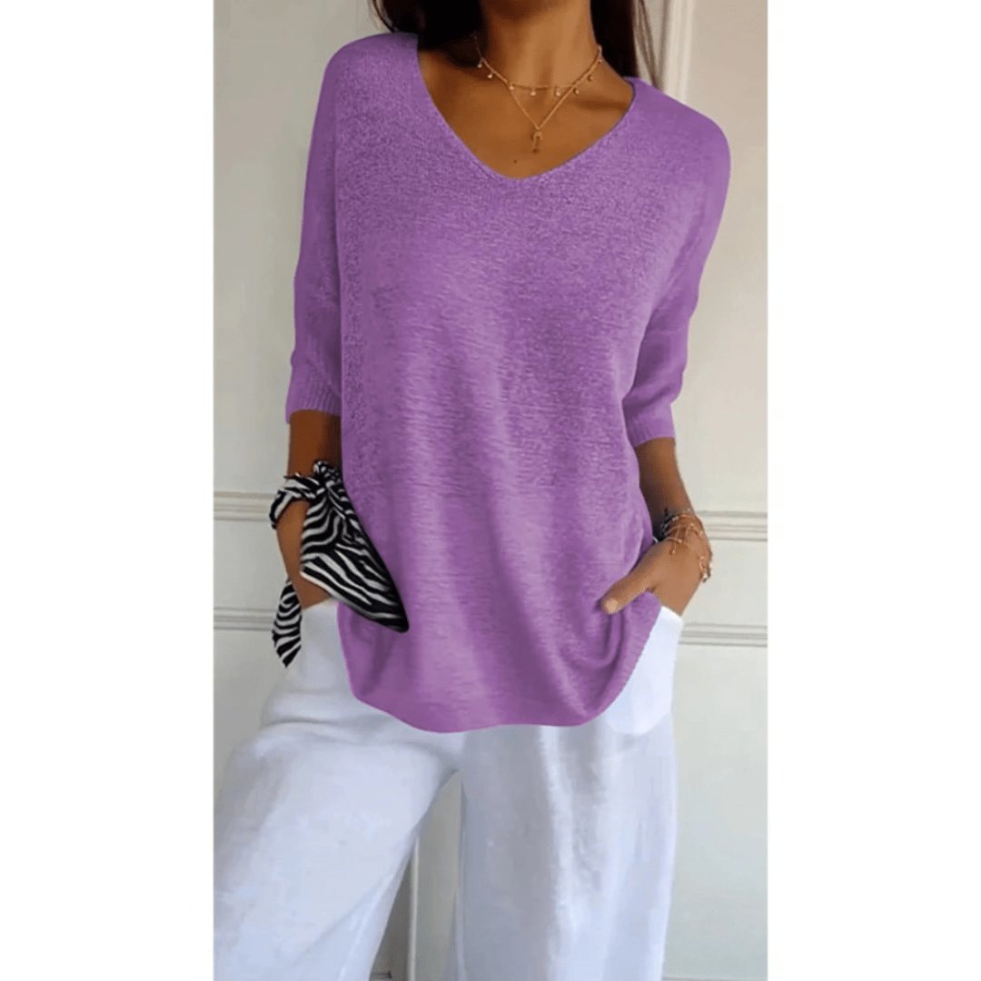 Women’s Linen V Neck Blouse