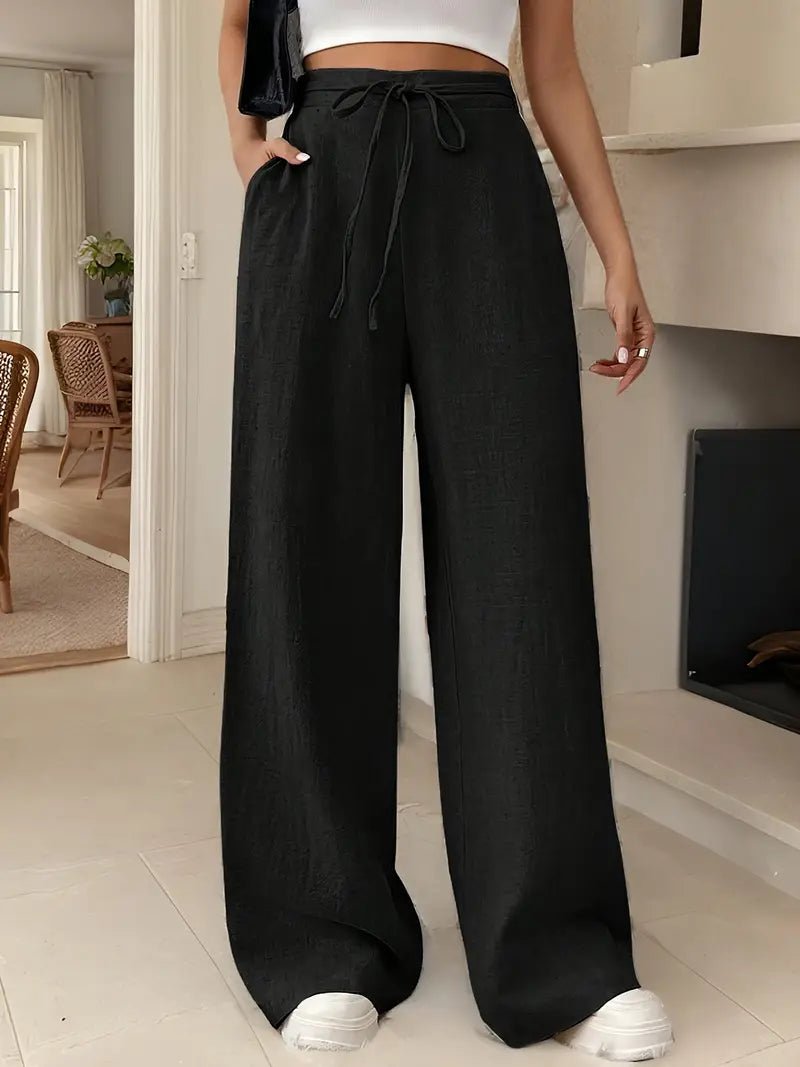 Women’s Drawstring Wide Leg Trousers