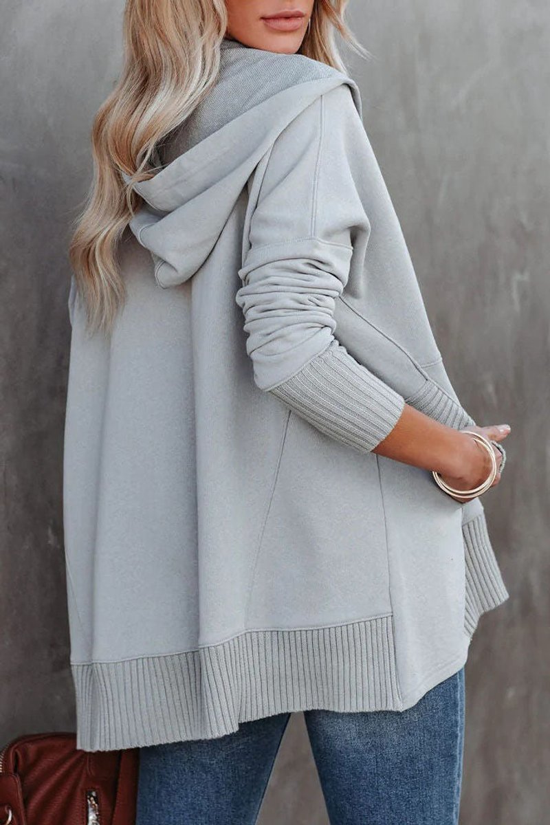 Women's Longline Hooded Drawstring Sweatshirt
