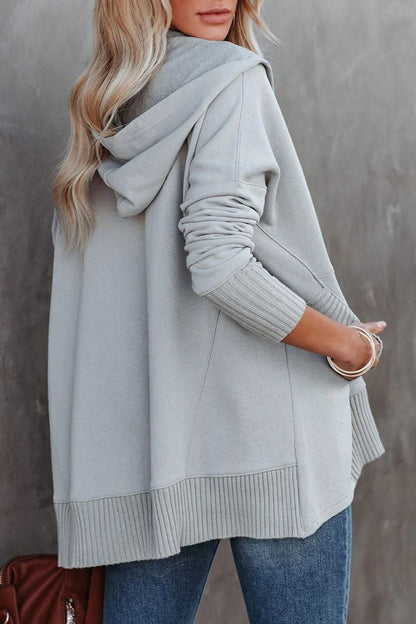 Women's Longline Hooded Drawstring Sweatshirt