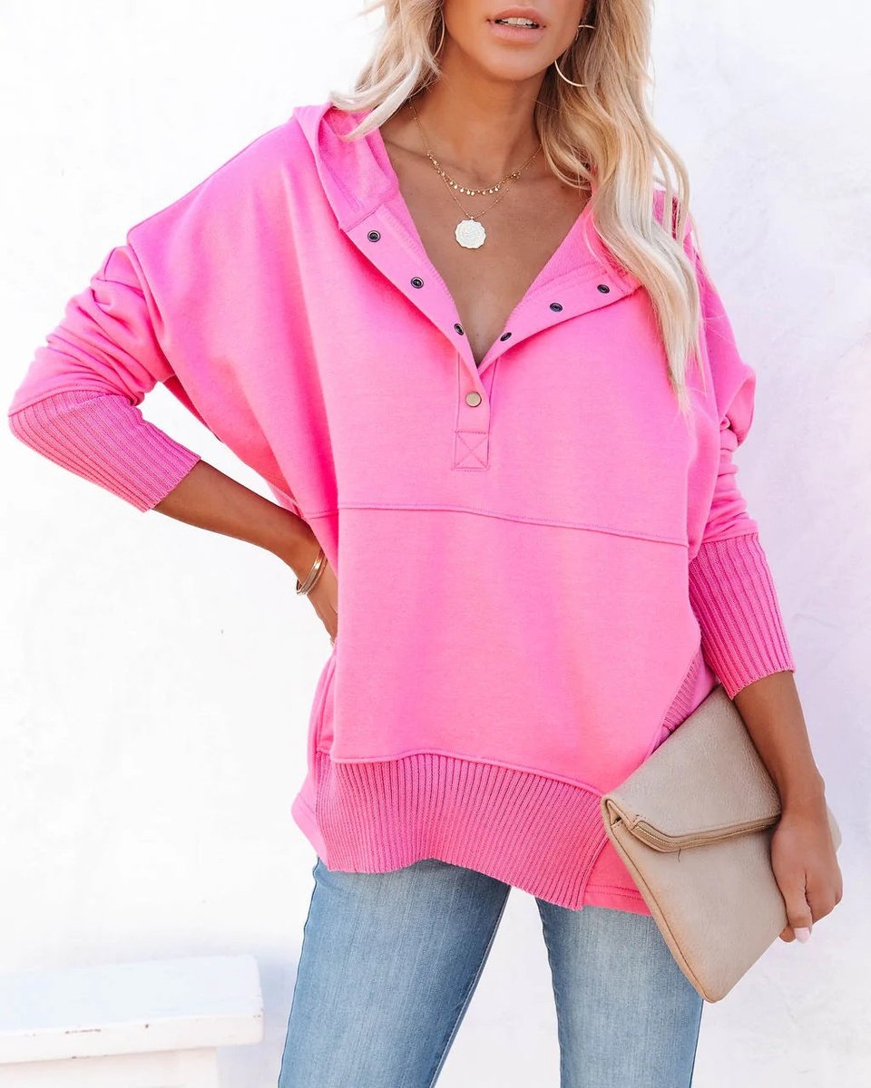 Women's Longline Hooded Drawstring Sweatshirt