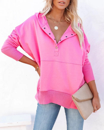 Women's Longline Hooded Drawstring Sweatshirt