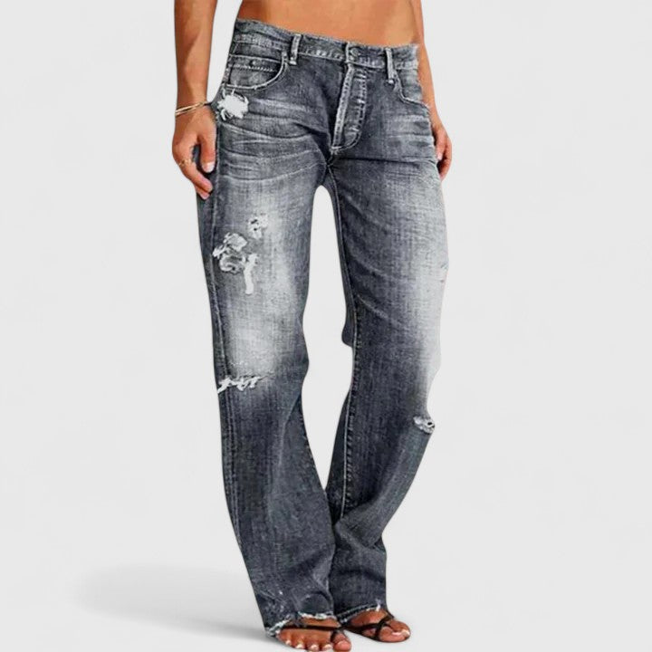 Women’s Distressed Straight Leg Jeans