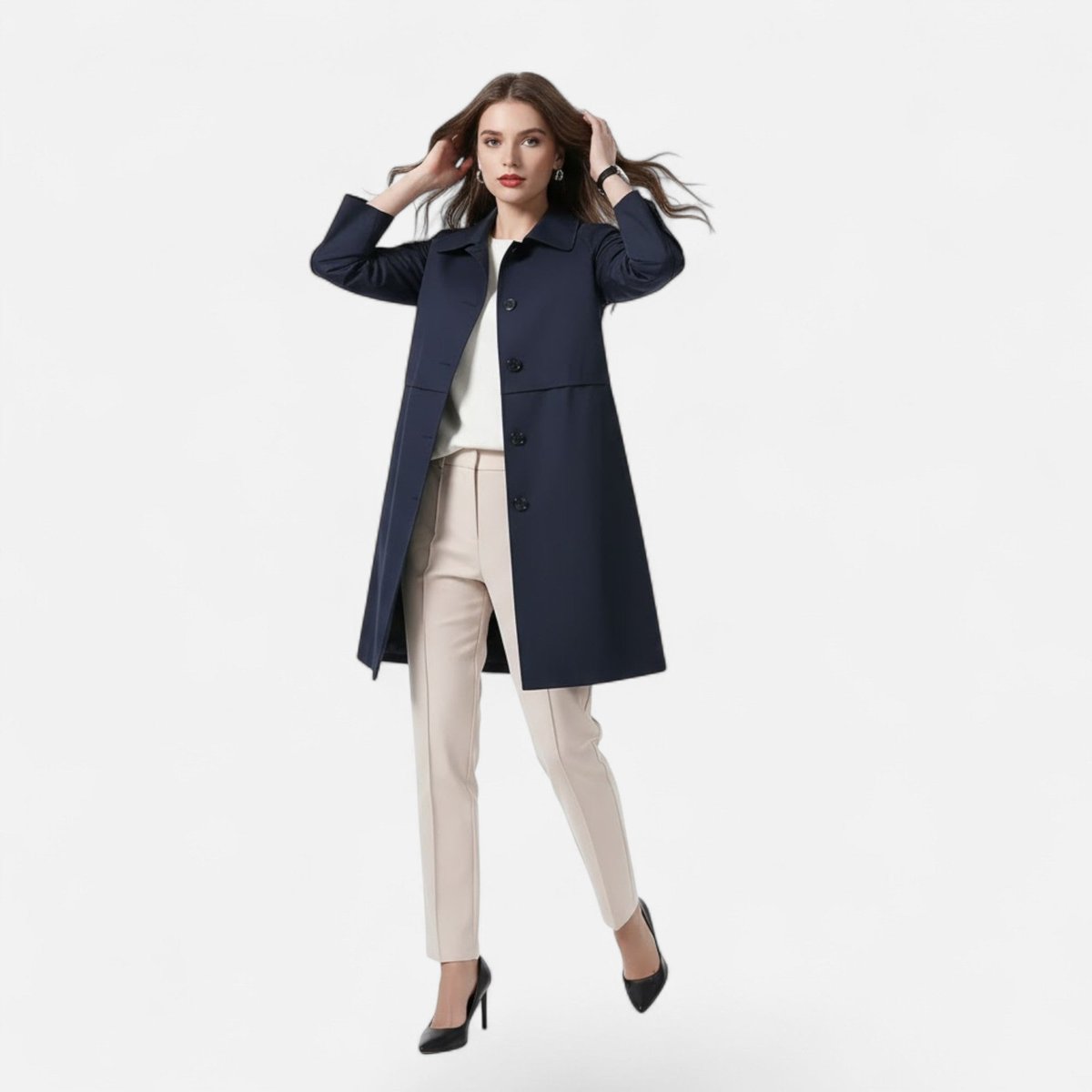 Women's Mid-Length Trench Coat