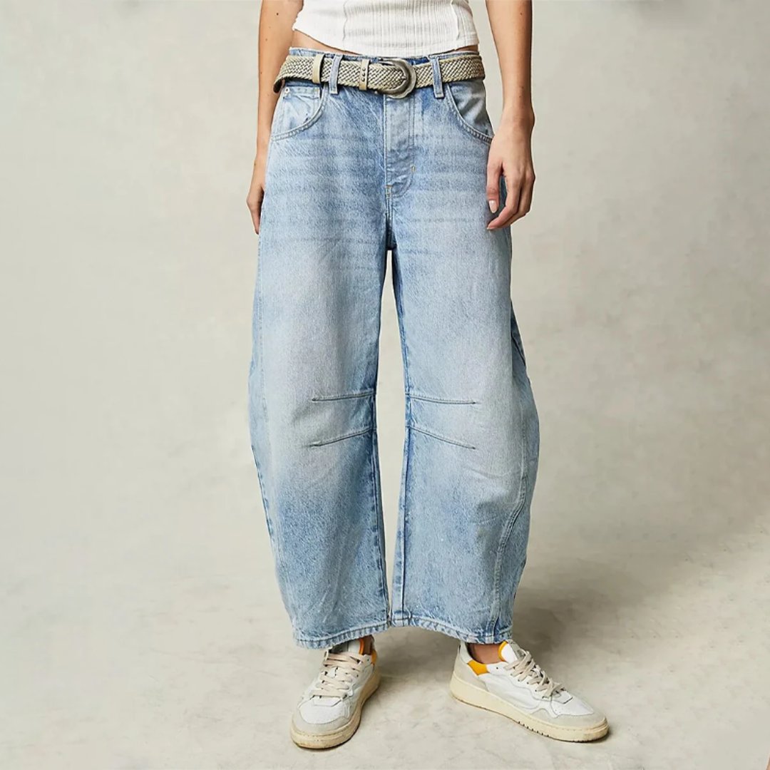 Women’s Barrel Leg Cropped Jeans