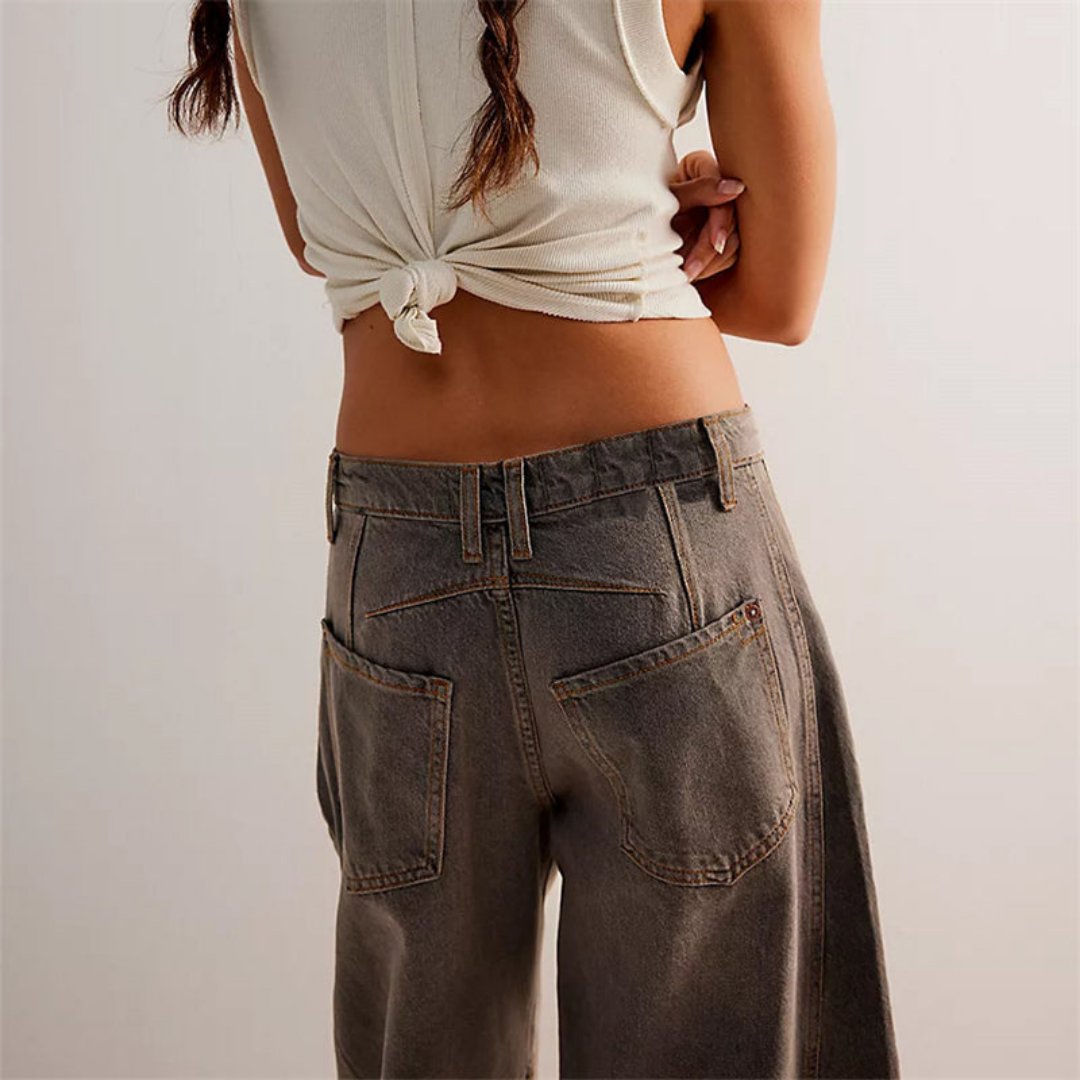 Women’s Barrel Leg Cropped Jeans