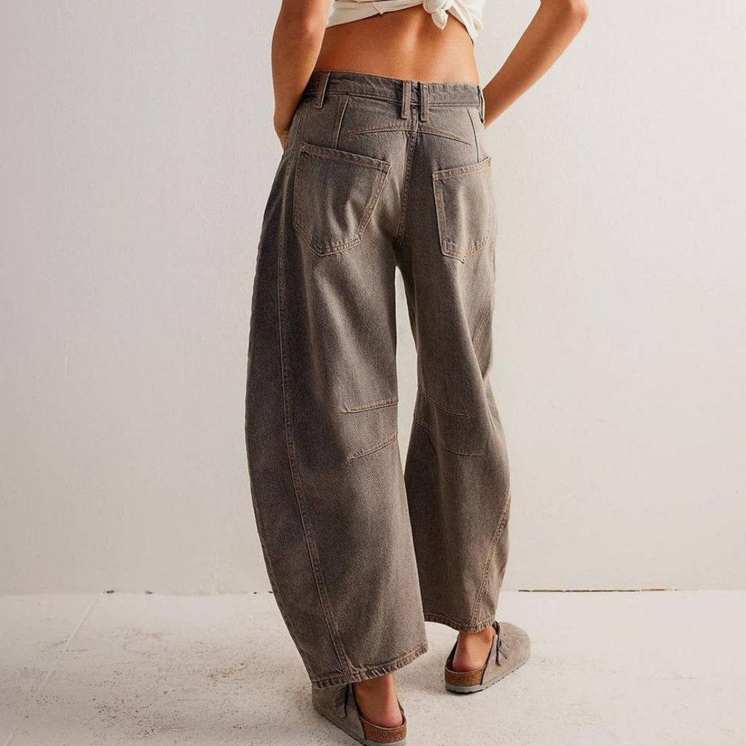 Women’s Barrel Leg Cropped Jeans