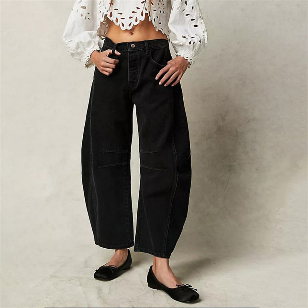 Women’s Barrel Leg Cropped Jeans