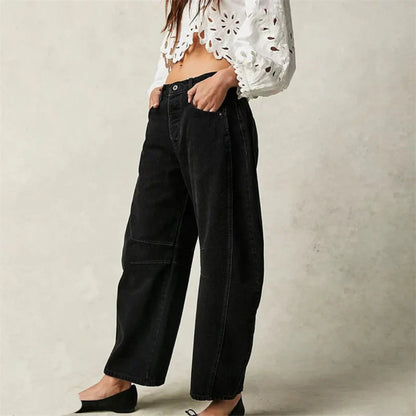 Women’s Barrel Leg Cropped Jeans