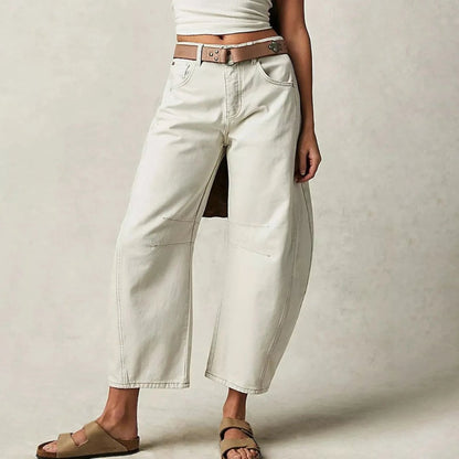 Women’s Barrel Leg Cropped Jeans