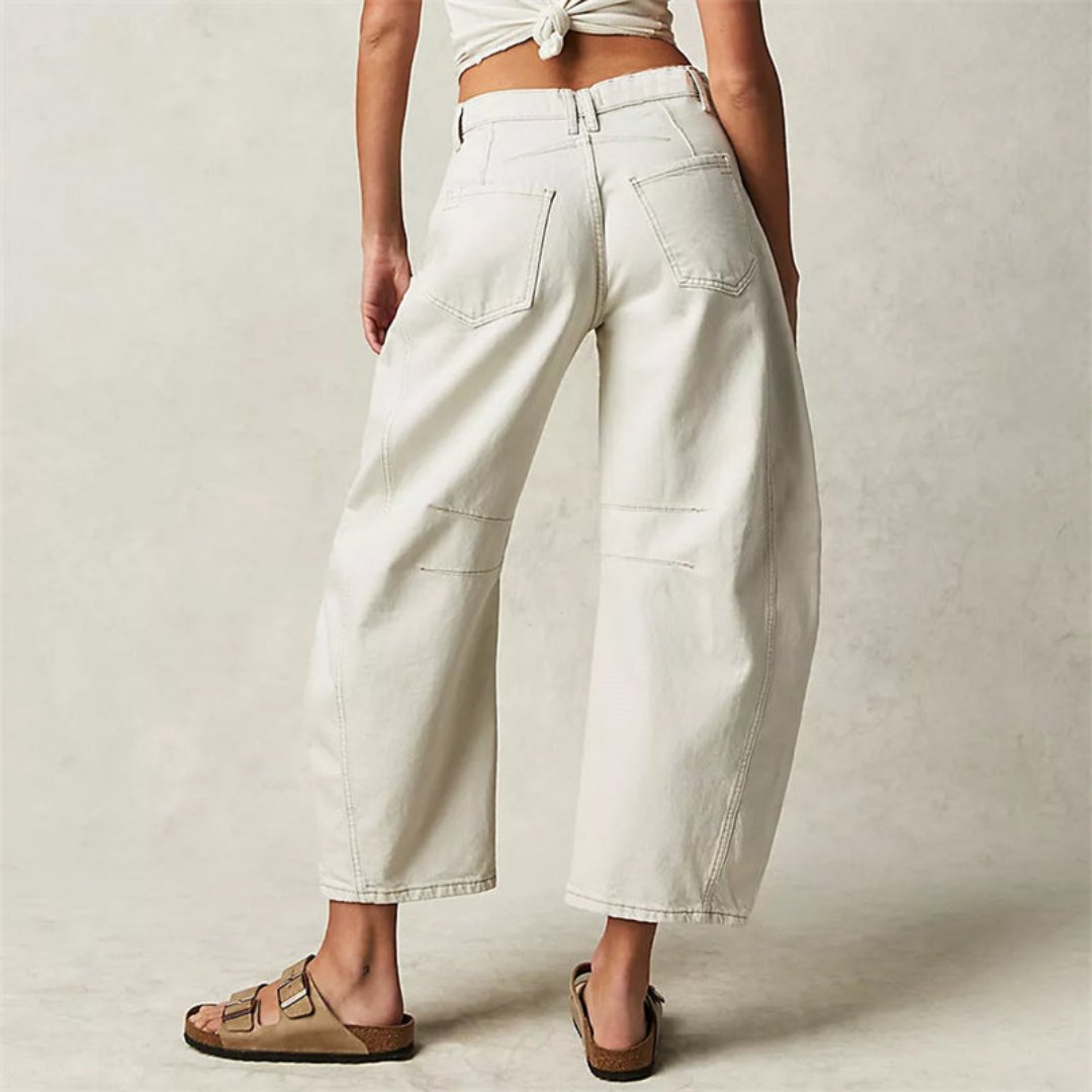 Women’s Barrel Leg Cropped Jeans