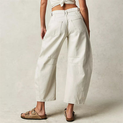Women’s Barrel Leg Cropped Jeans