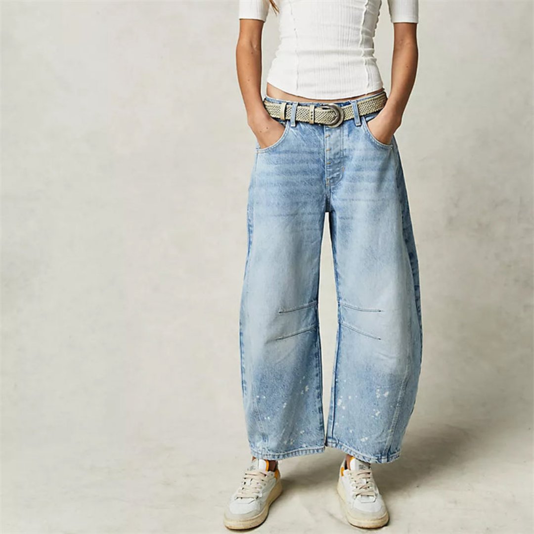 Women’s Barrel Leg Cropped Jeans