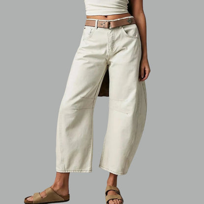Women’s Barrel Leg Cropped Jeans