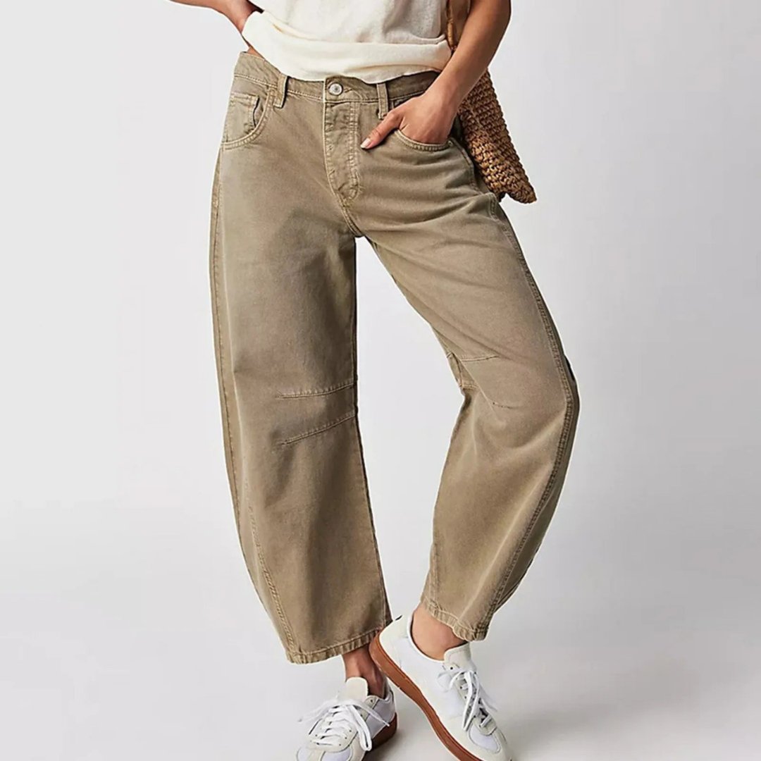 Women’s Barrel Leg Cropped Jeans