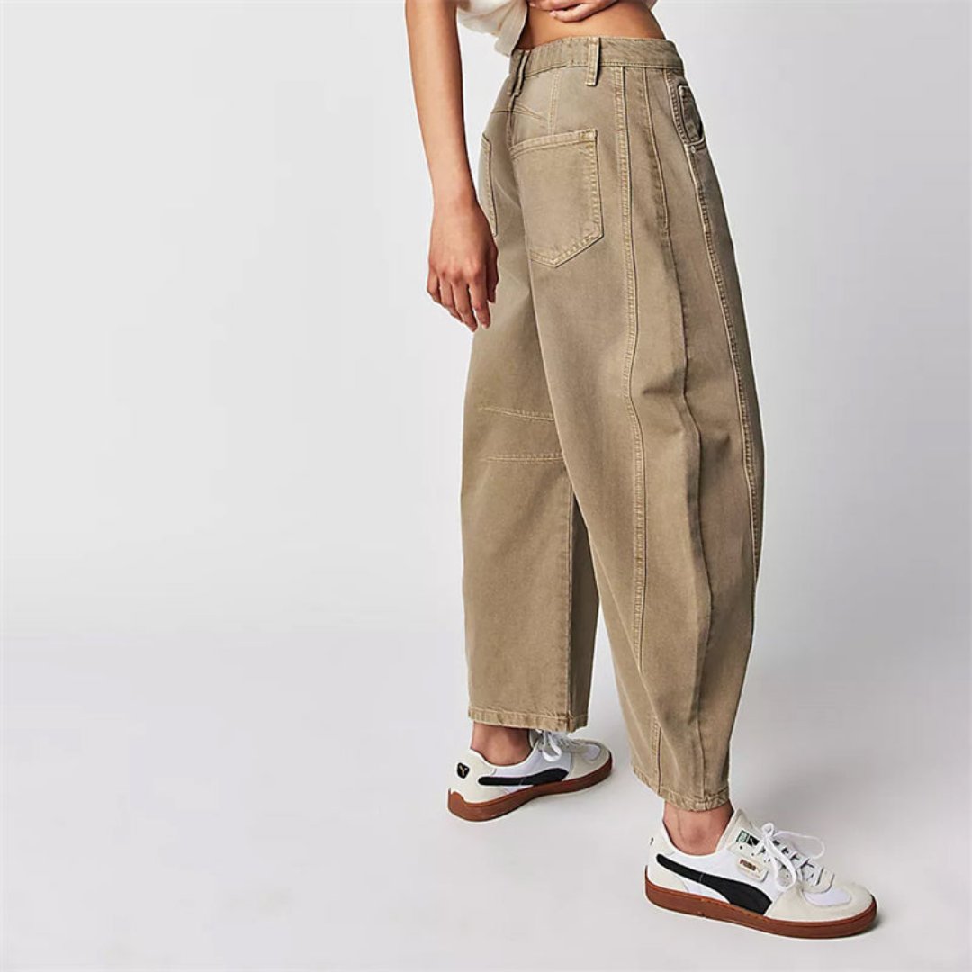 Women’s Barrel Leg Cropped Jeans