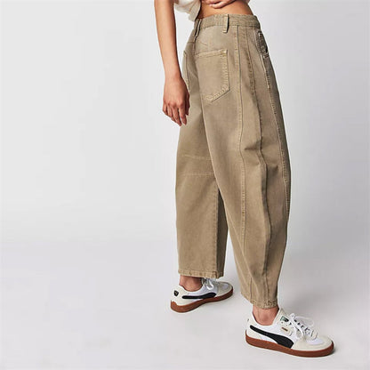 Women’s Barrel Leg Cropped Jeans
