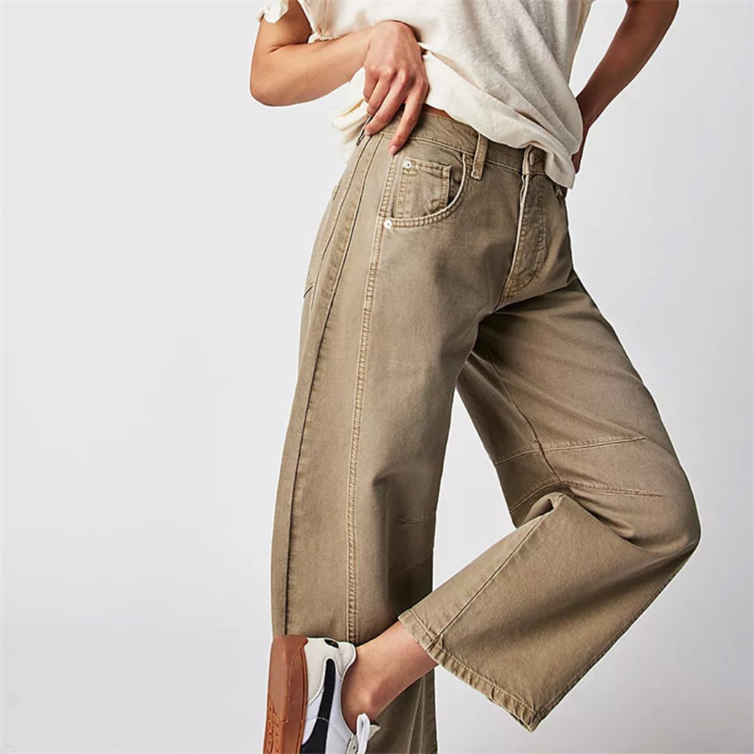 Women’s Barrel Leg Cropped Jeans