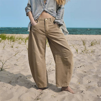 Women’s Barrel Leg Cropped Jeans
