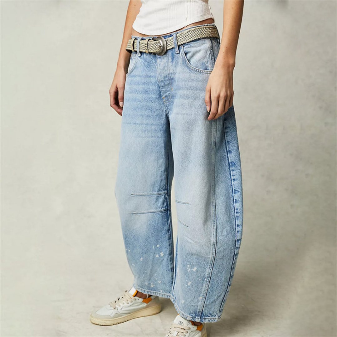 Women’s Barrel Leg Cropped Jeans