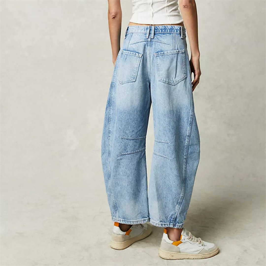Women’s Barrel Leg Cropped Jeans