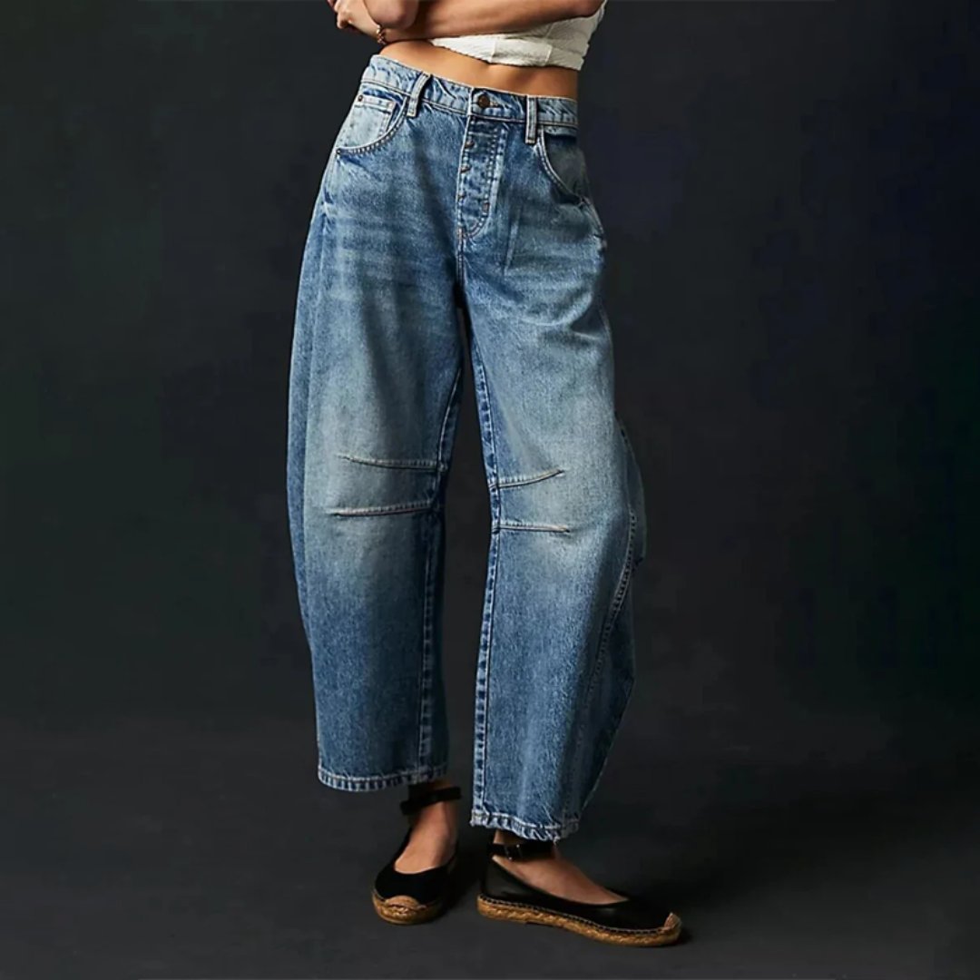 Women’s Barrel Leg Cropped Jeans
