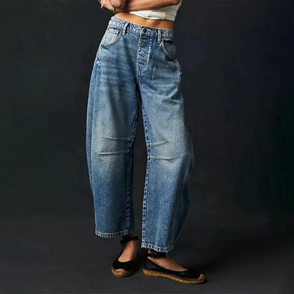 Women’s Barrel Leg Cropped Jeans