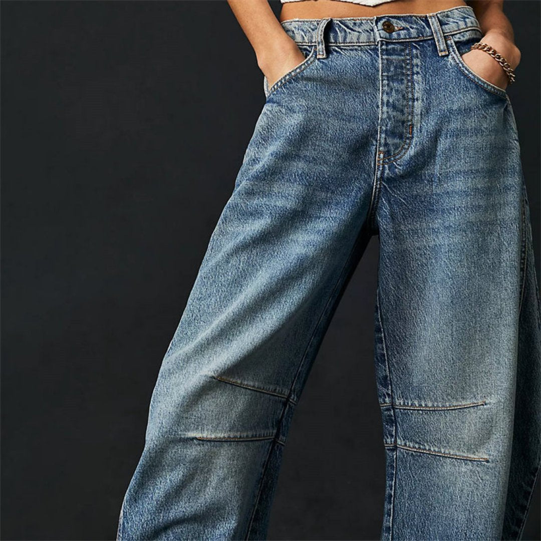 Women’s Barrel Leg Cropped Jeans