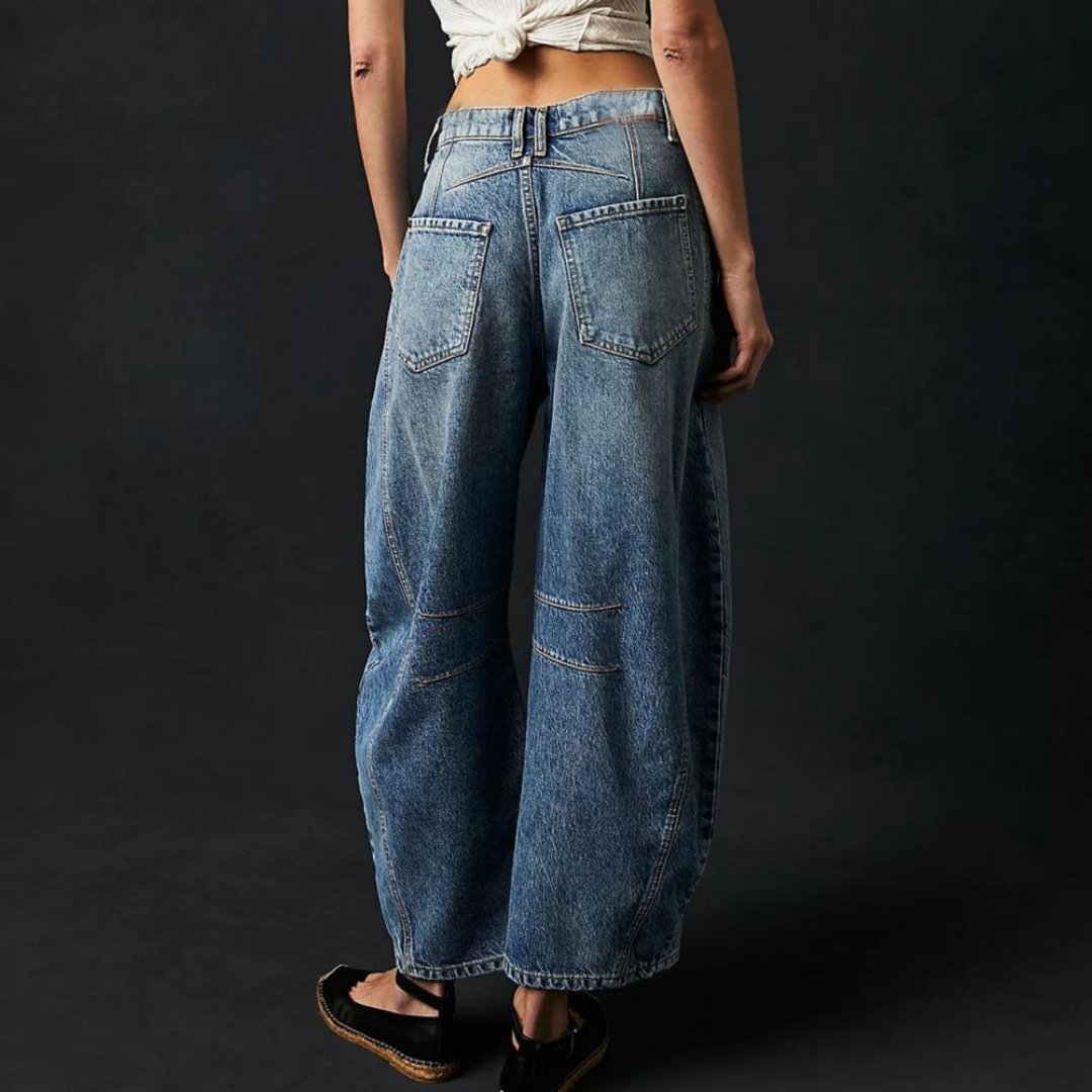 Women’s Barrel Leg Cropped Jeans
