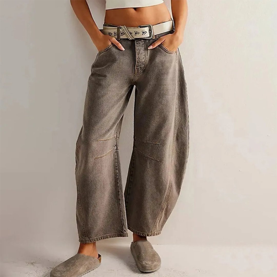 Women’s Barrel Leg Cropped Jeans