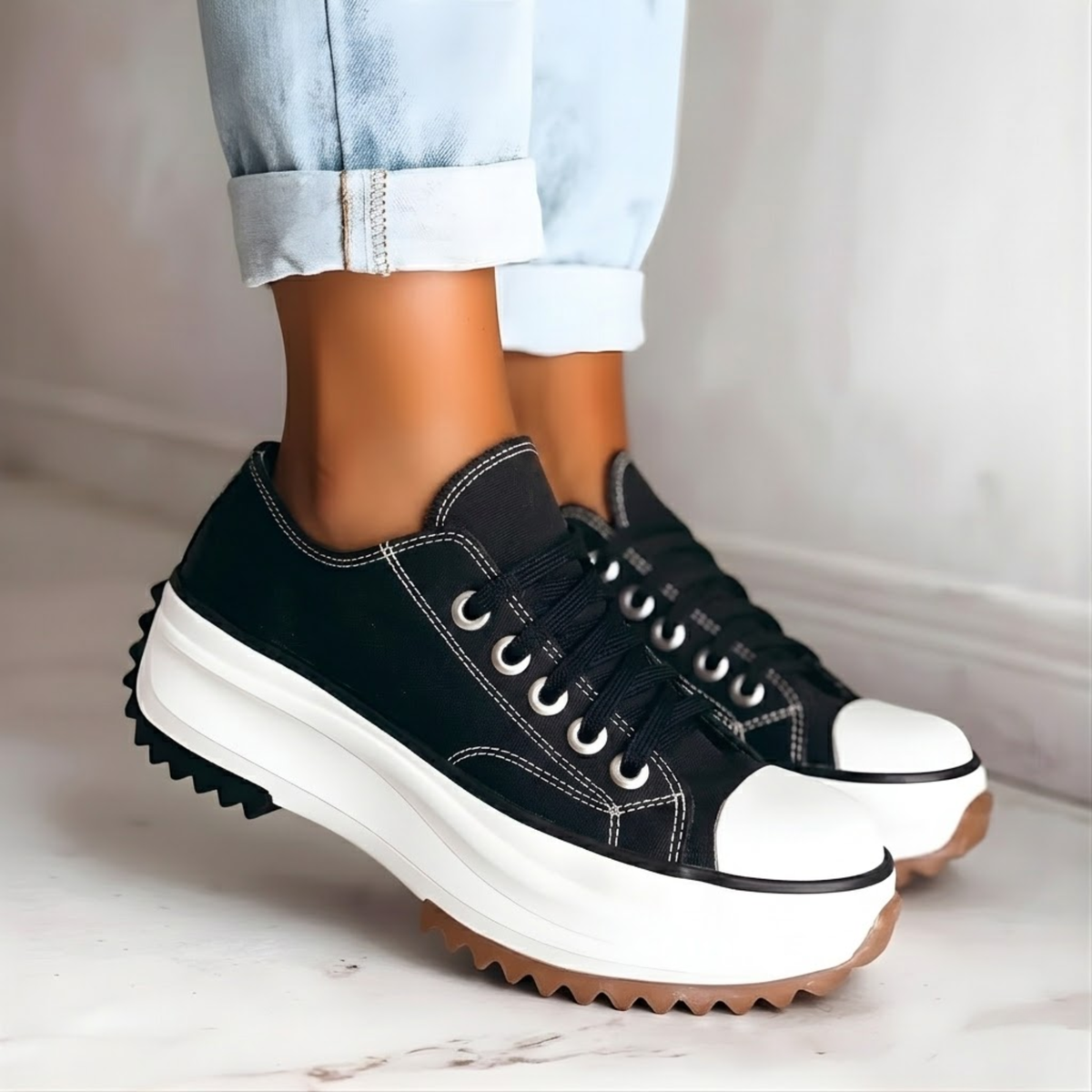 Women's Two-Tone Chunky Trainers