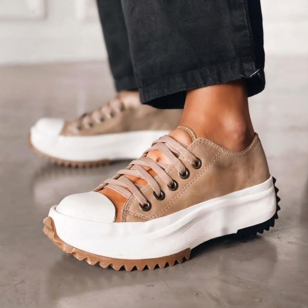 Women's Two-Tone Chunky Trainers