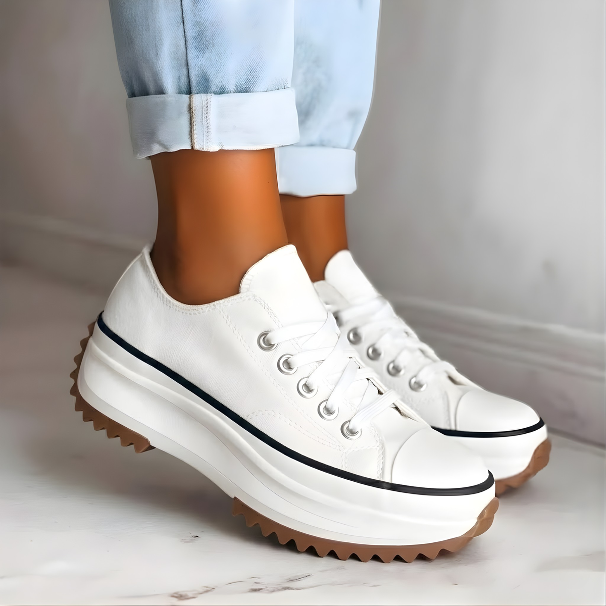 Women's Two-Tone Chunky Trainers