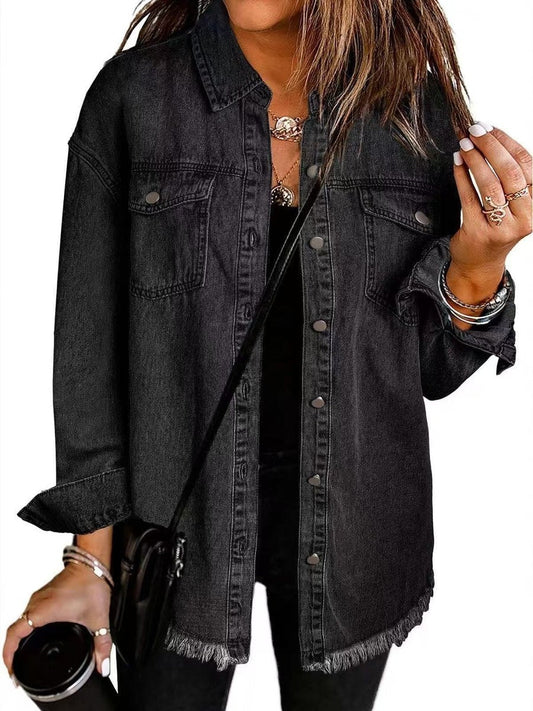 Women's Oversized Longline Denim Jacket