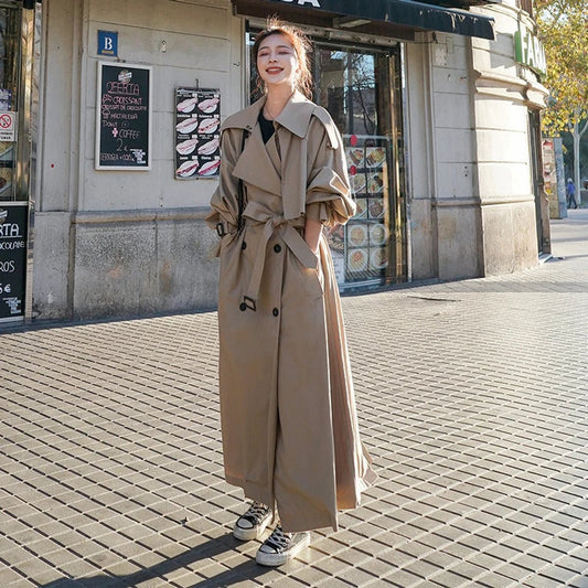 Women's Oversized Longline Trench Coat