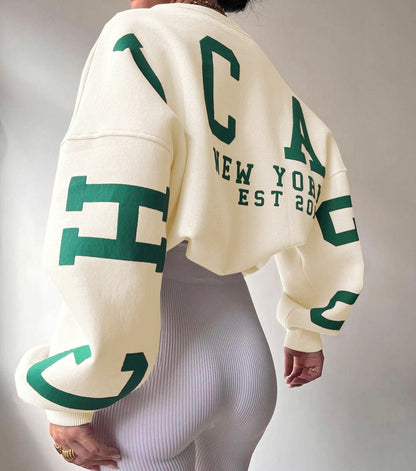 Women's Varsity Sleeve Fleece Jumper