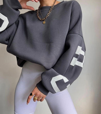 Women's Varsity Sleeve Fleece Jumper