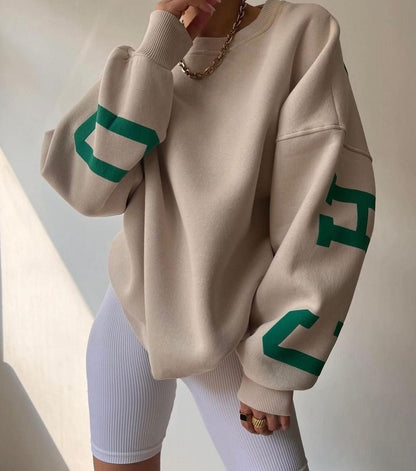 Women's Varsity Sleeve Fleece Jumper