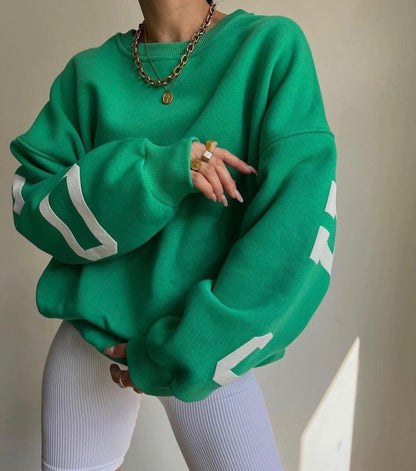 Women's Varsity Sleeve Fleece Jumper