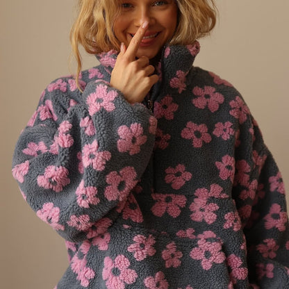 Women's Cosy Floral Fleece Jumper