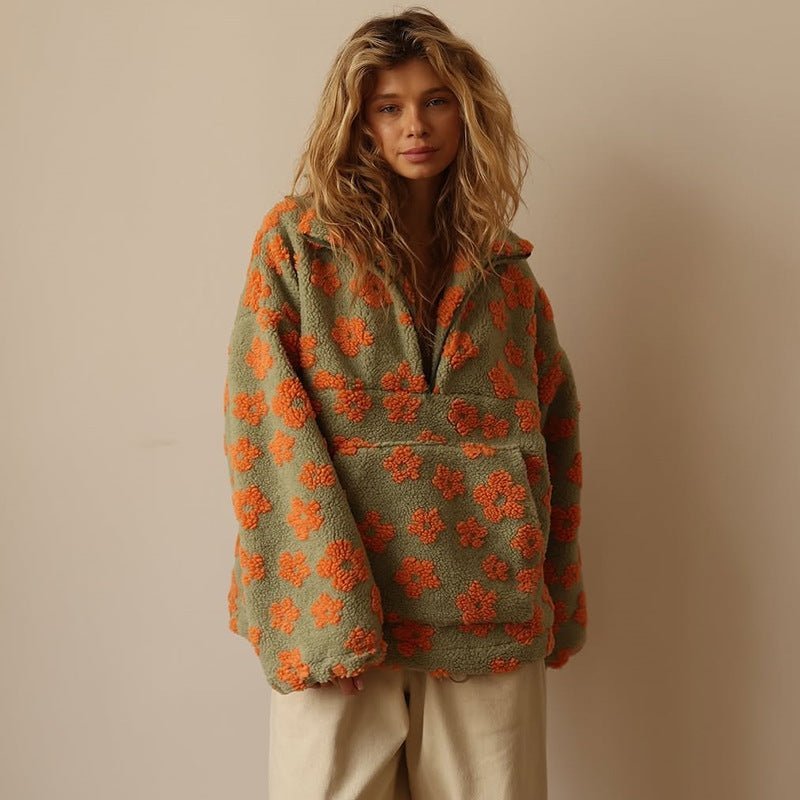Women's Cosy Floral Fleece Jumper