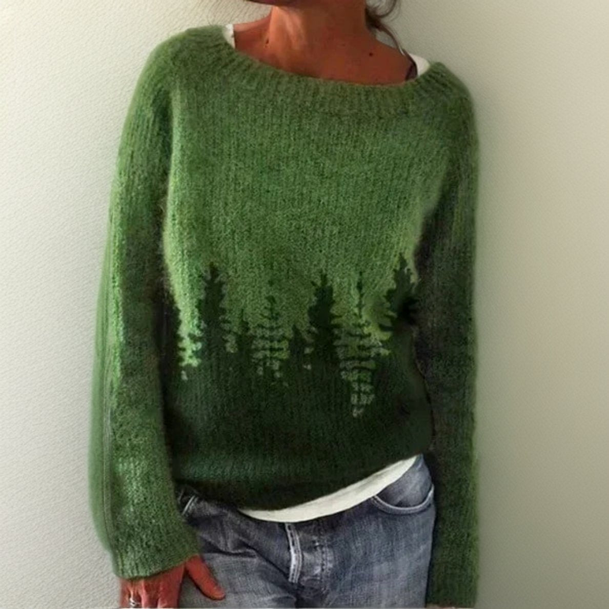 Women's Oversized Round Neck Jumper