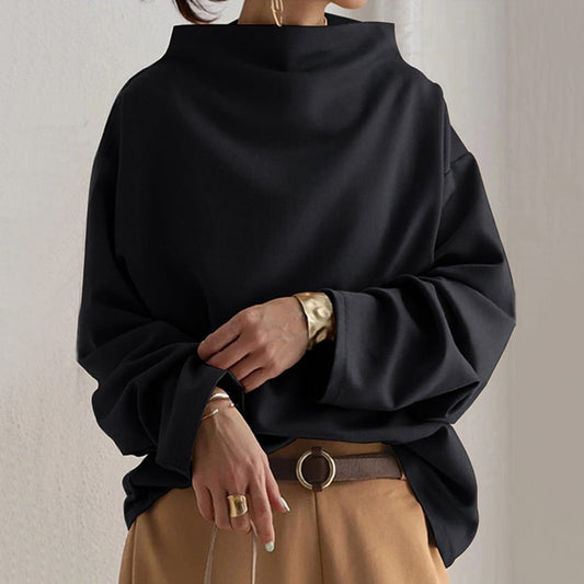 Women's Oversized Mock Neck Jumper
