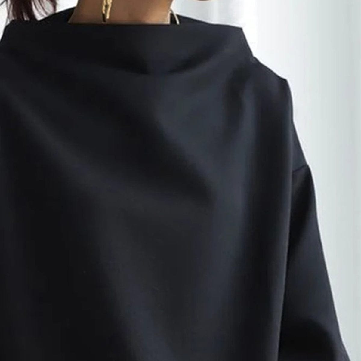 Women's Oversized Mock Neck Jumper